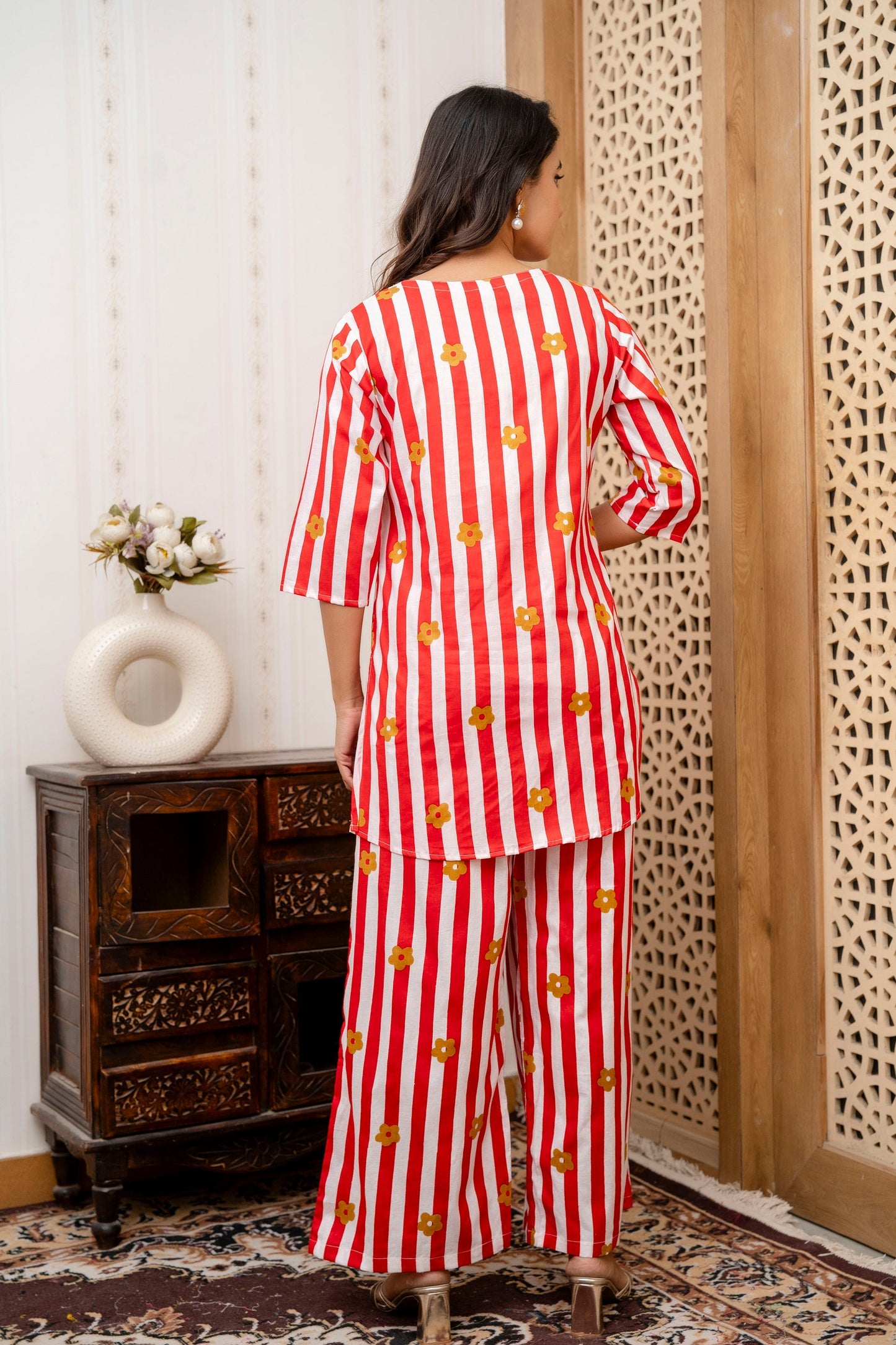 Timeless Style in a Bold Print Rayon Co-ord set