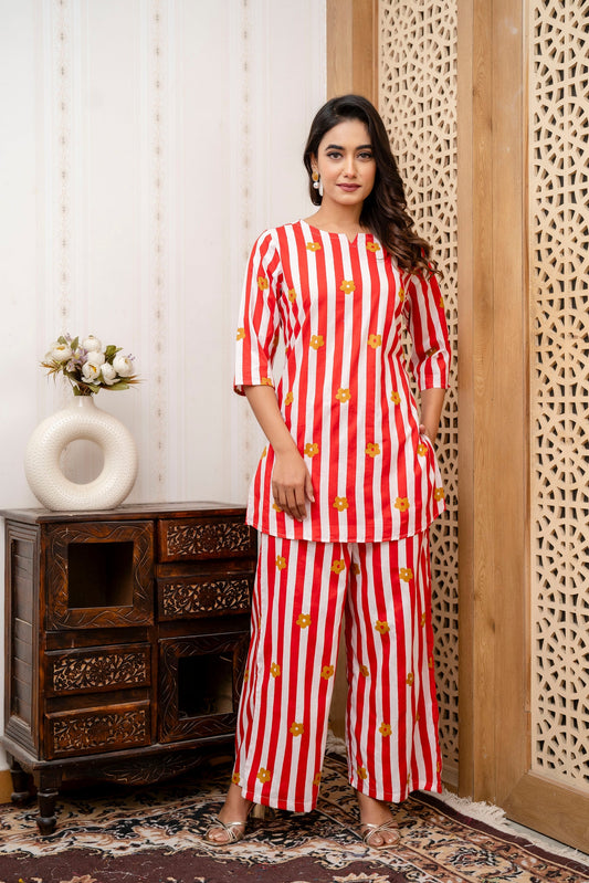 Timeless Style in a Bold Print Rayon Co-ord set