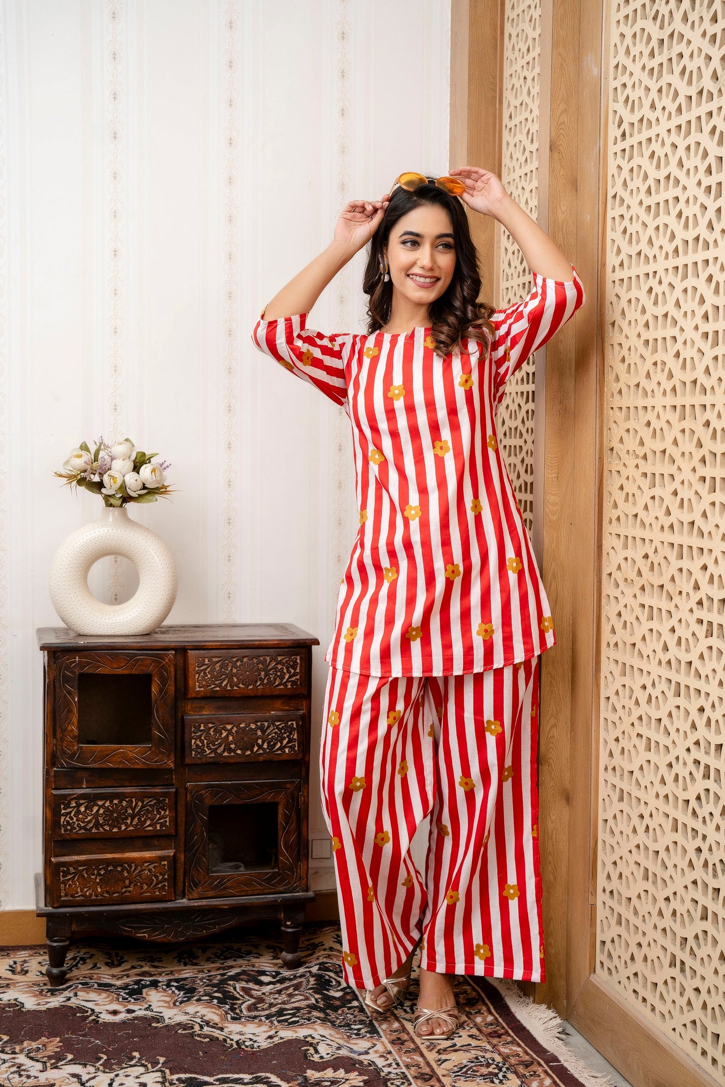 Timeless Style in a Bold Print Rayon Co-ord set