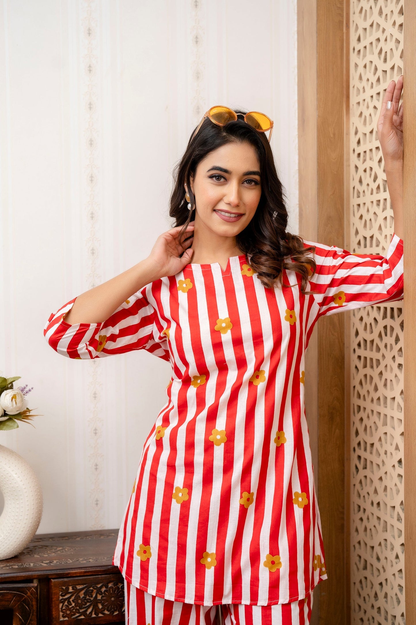 Timeless Style in a Bold Print Rayon Co-ord set