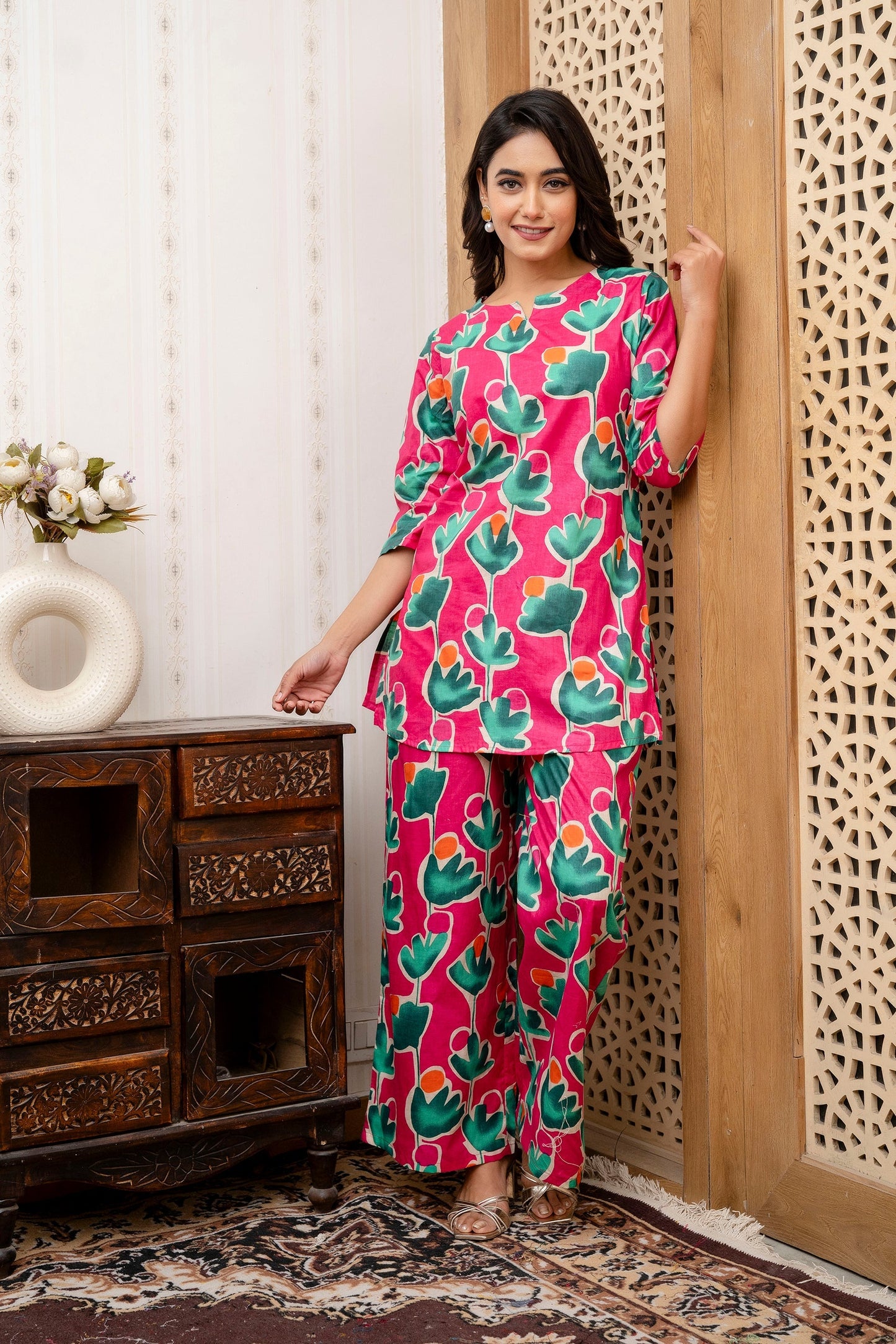 Sun-Kissed Prints and Effortless Fits Rayon Co-ord Set