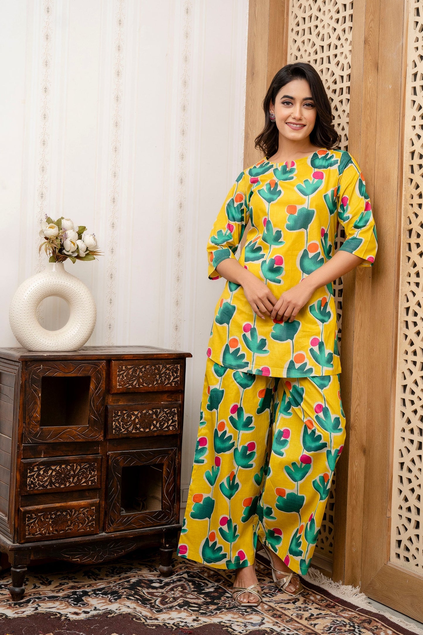 Free-Spirited Prints Meet Effortless Silhouettes Rayon Co-ord Set