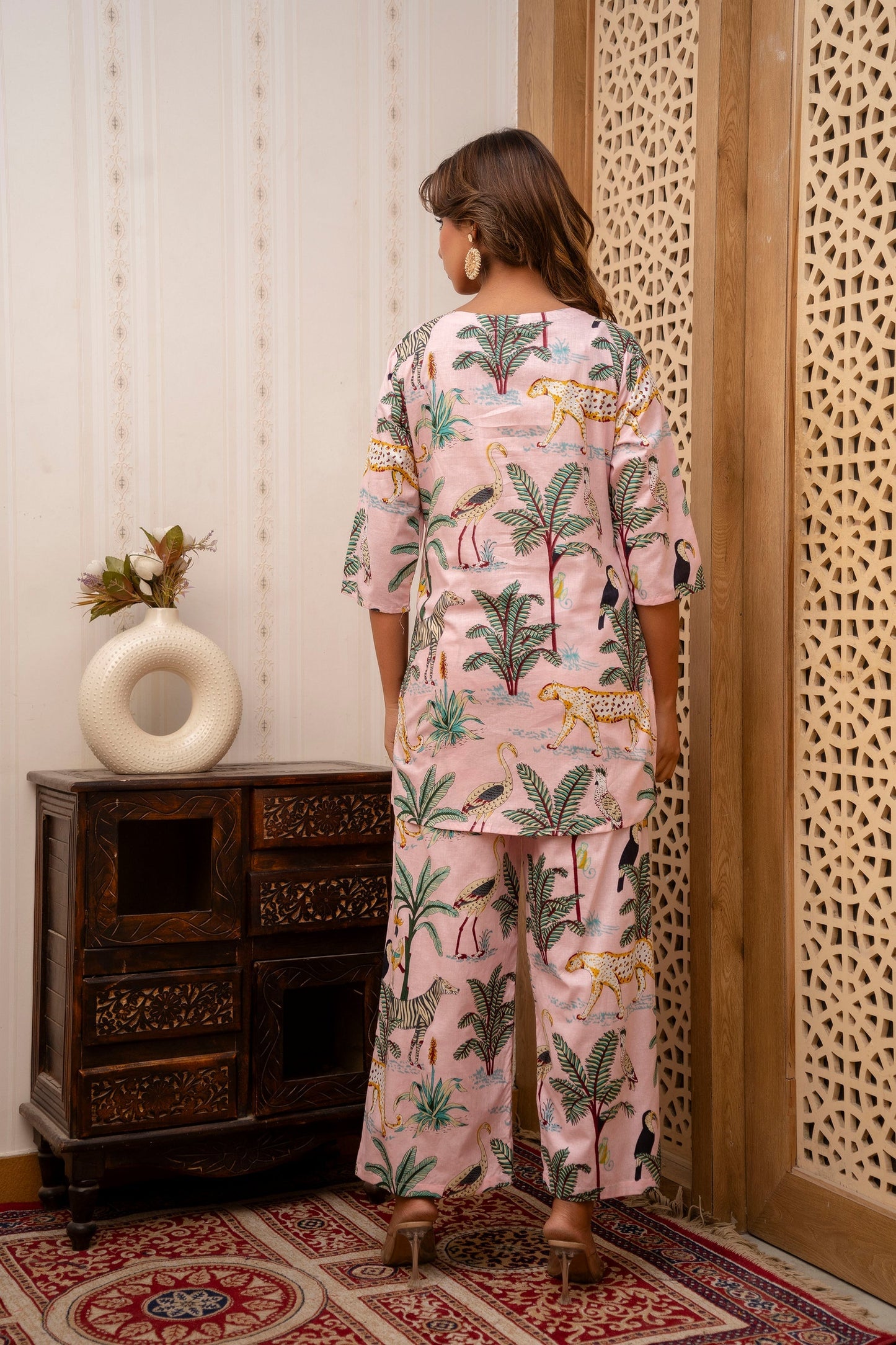 Rosy Reverie Rayon Co-ord set