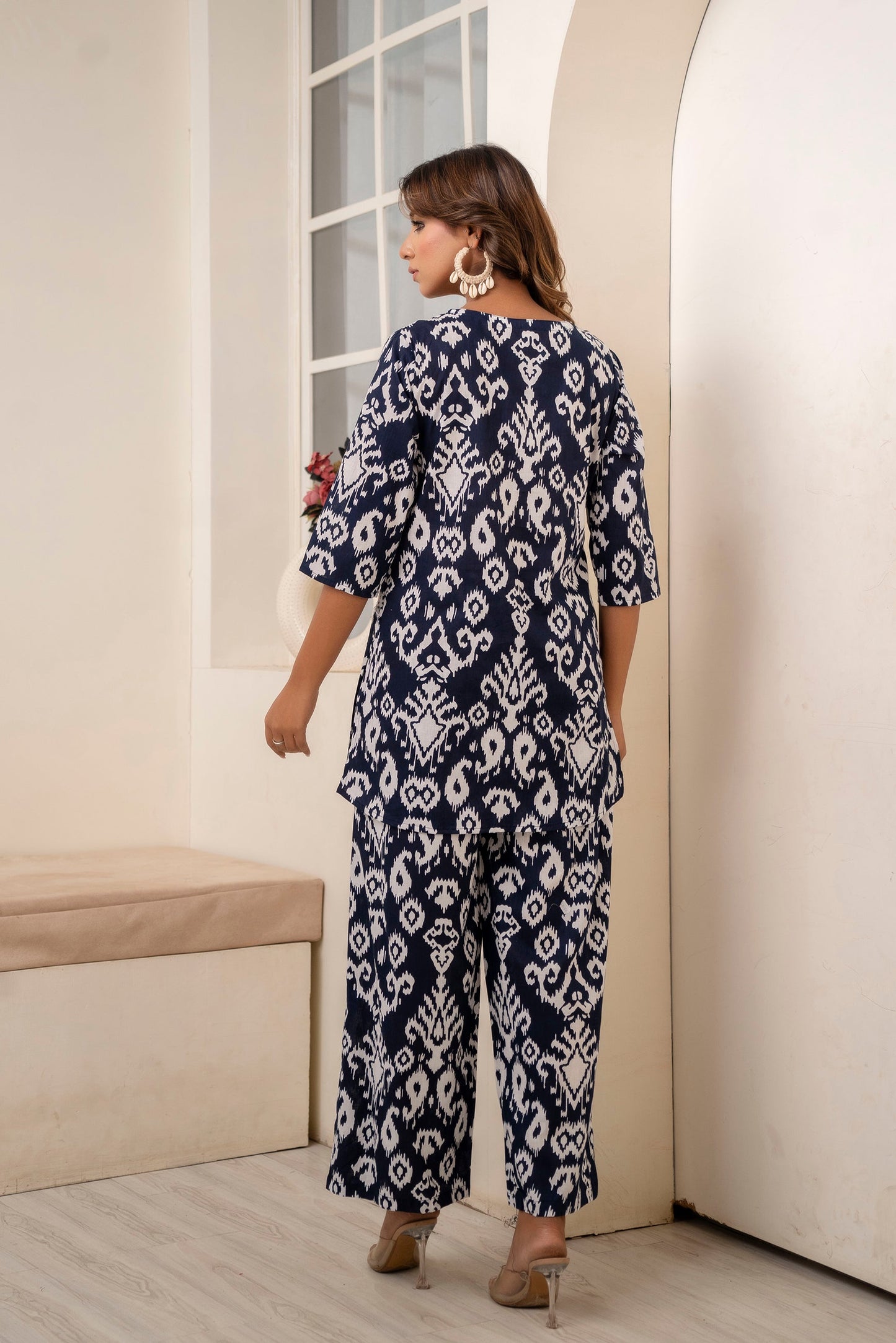Celestial Rhythm blue Rayon Co-ord set