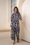 Celestial Rhythm blue Rayon Co-ord set
