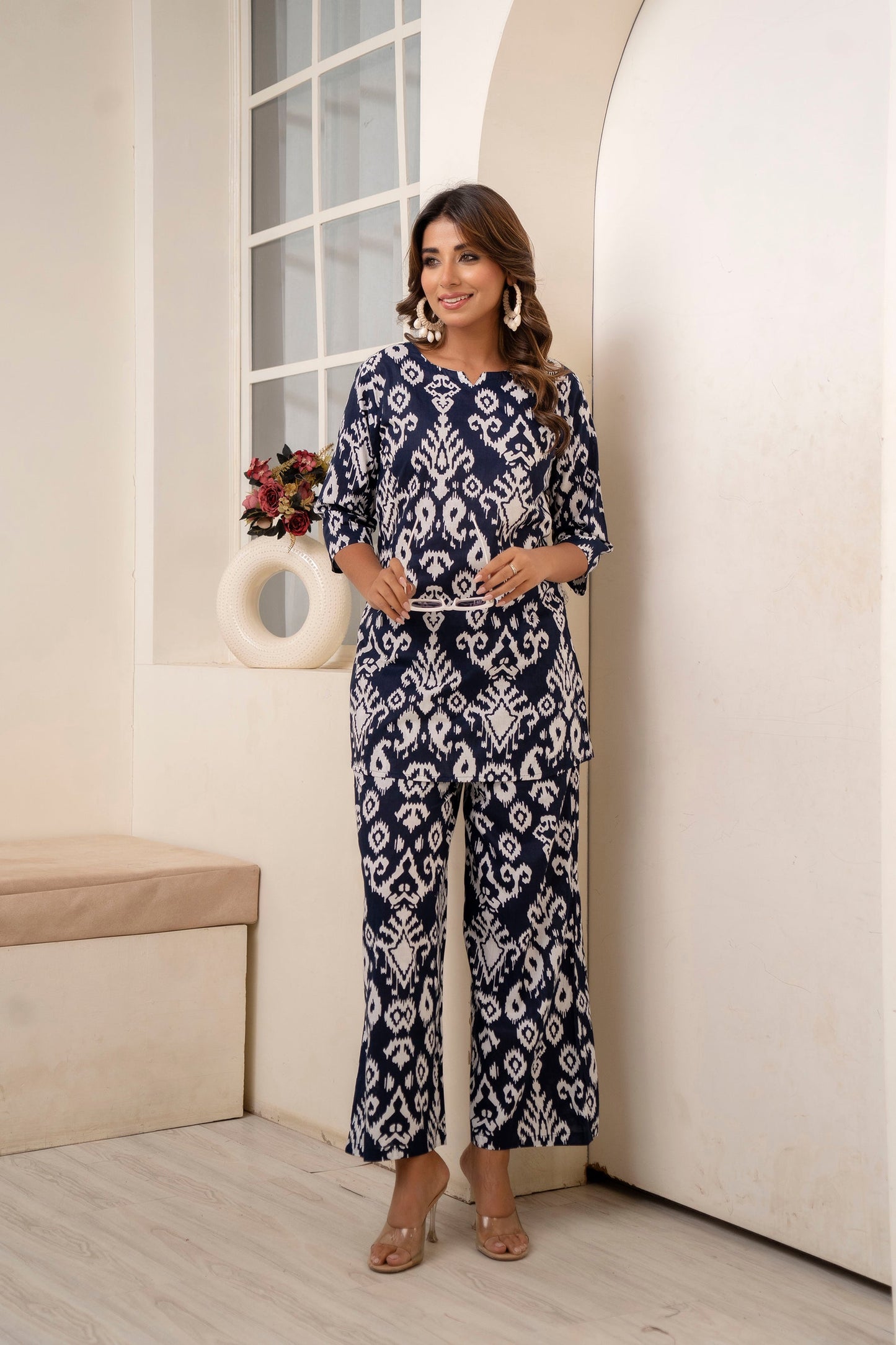 Celestial Rhythm blue Rayon Co-ord set