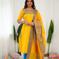 Cotton Kurti and Dupatta with Intricate Weaving Work