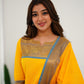 Cotton Kurti and Dupatta with Intricate Weaving Work