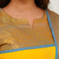 Cotton Kurti and Dupatta with Intricate Weaving Work