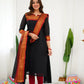 Cotton Kurti and Dupatta with Intricate Weaving Work