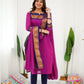 Cotton Kurti and Dupatta with Intricate Weaving Work