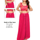 Ready to Wear Pink Color Printed Georgette Saree with Lace