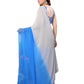Ready to Wear Blue Color Printed Georgette Saree with Lace