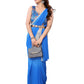 Ready to Wear Blue Color Printed Georgette Saree with Lace