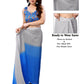 Ready to Wear Blue Color Printed Georgette Saree with Lace