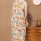 Ready to Wear White Color Printed Georgette Saree with Lace