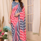 Ready to Wear Pink Leriya Color Printed Georgette Saree with Lace