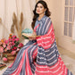 Ready to Wear Pink Leriya Color Printed Georgette Saree with Lace
