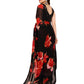 Ready to Wear Black Color Printed Georgette Saree with Lace