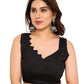 Ready to Wear Black Color Printed Georgette Saree with Lace