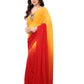 Ready to Wear Red Color Printed Georgette Saree with Lace