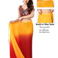 Ready to Wear Red Color Printed Georgette Saree with Lace