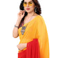 Ready to Wear Red Color Printed Georgette Saree with Lace