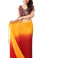 Ready to Wear Red Color Printed Georgette Saree with Lace