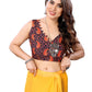 Ready to Wear Red Color Printed Georgette Saree with Lace