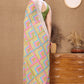 Ready to Wear Green Leriya Color Printed Georgette Saree with Lace