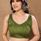 Ready to Wear Green Leriya Color Printed Georgette Saree with Lace
