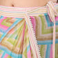 Ready to Wear Green Leriya Color Printed Georgette Saree with Lace