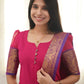 Stylish Pink Cotton Kurti with Black Border – Comfort Meets Class.