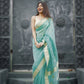 Lilaan Soft Slab Cotton Saree with Rich Weaving Blouse Elegant & Comfortable