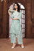 Beautiful Green Chikankari Cotton Kurti with pant