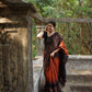 Elegant Jacquard Saree with Contrast Blouse