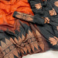 Elegant Jacquard Saree with Contrast Blouse