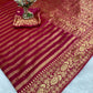 Soft Lichi Silk Jacquard Saree with Contrast Blouse – Wedding & Party Wear