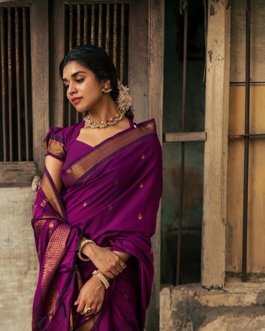 Soft Lichi Silk Saree with Rich Jacquard