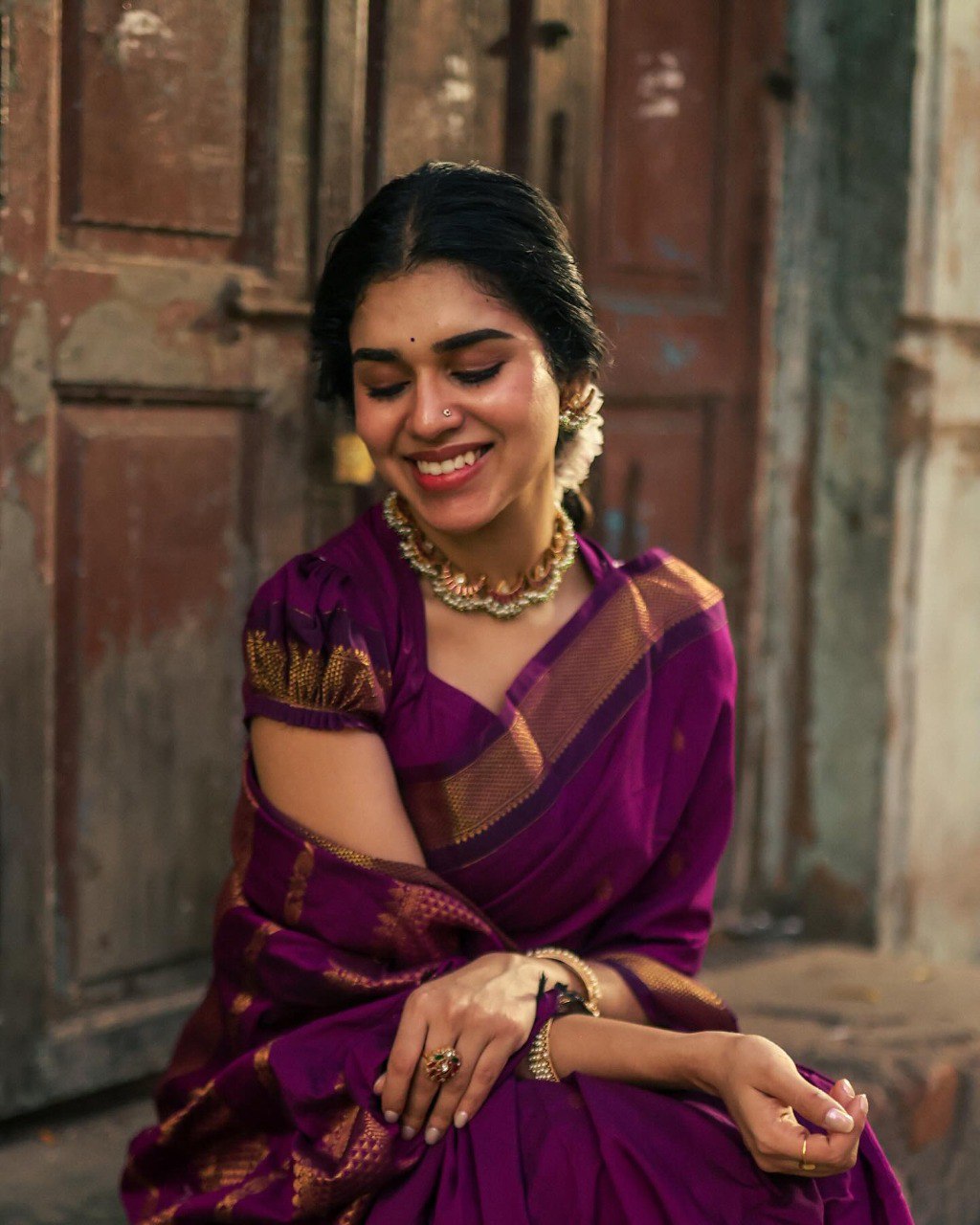Soft Lichi Silk Saree with Rich Jacquard