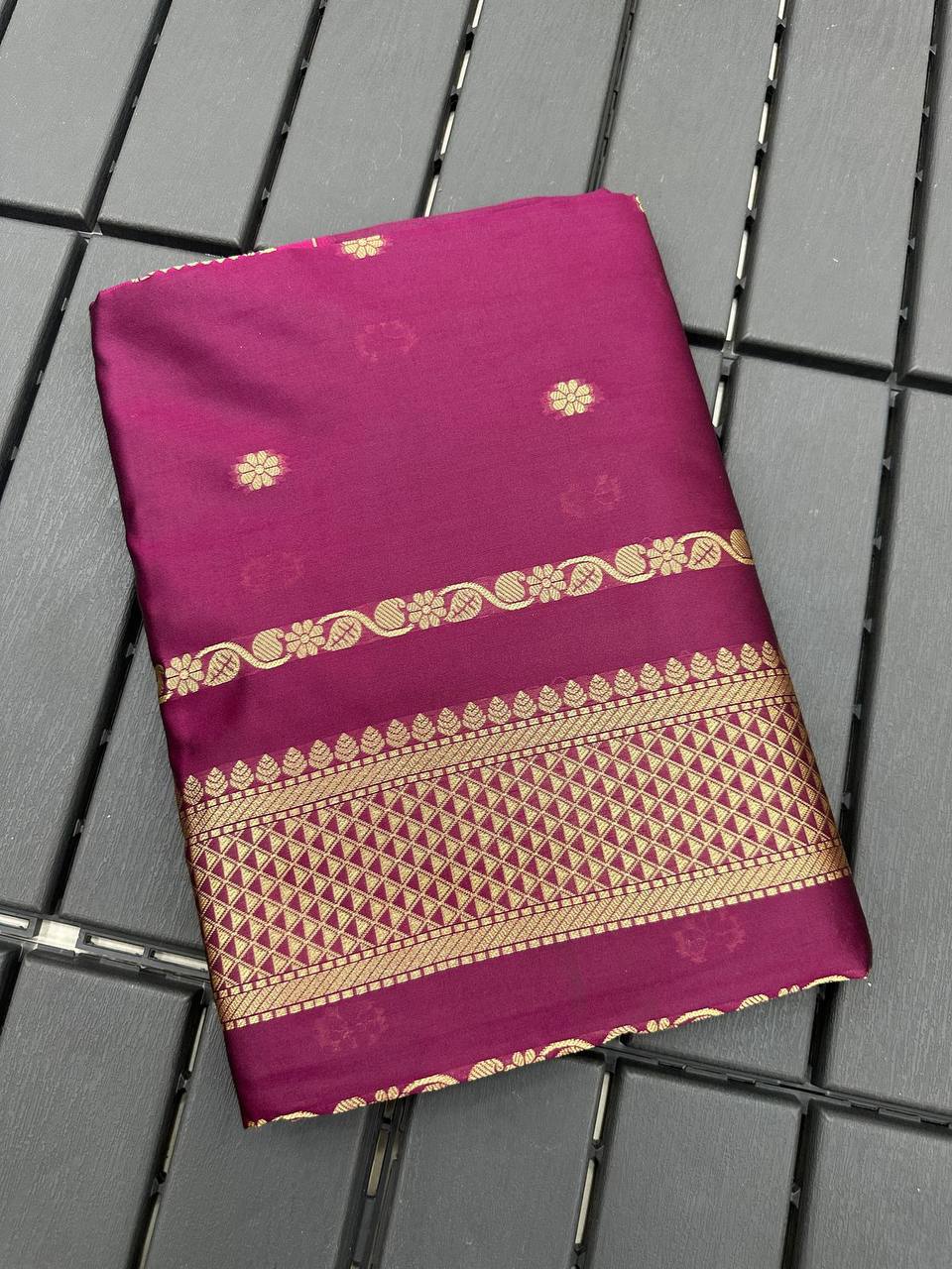 Soft Lichi Silk Saree with Rich Jacquard