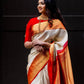 Beautifully Woven Lichi Silk Saree with Art Silk