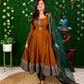 Vichitra Silk Gown with Net Dupatta