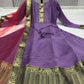Vichitra Silk Gown with Net Dupatta
