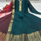Vichitra Silk Gown with Net Dupatta