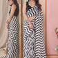Black & White Zigzag Print Ready to Wear Georgette Saree – Pre-Stitched Daily Wear Saree