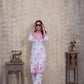 Classic & Stylish Rayon Slub White Chikankari Kurti Pant Collection