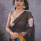 Black Quick Draping Printed Saree