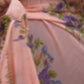 Ready to Wear Peach Color Printed Georgette Saree with Lace